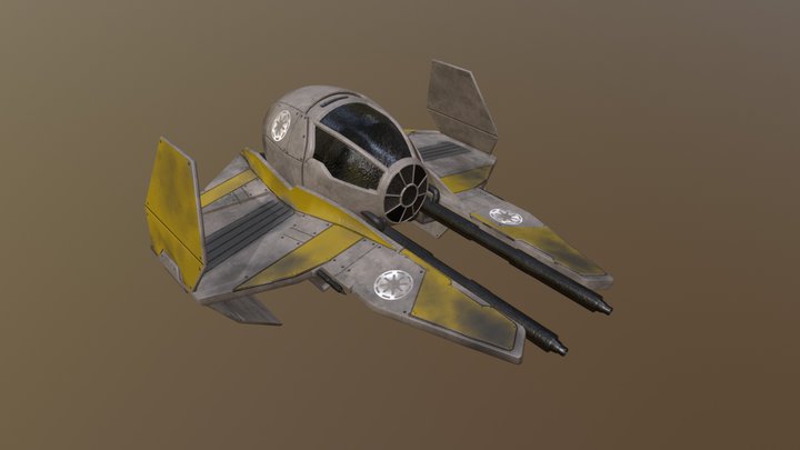 Eta-2 Actis-class Interceptor 3D Model