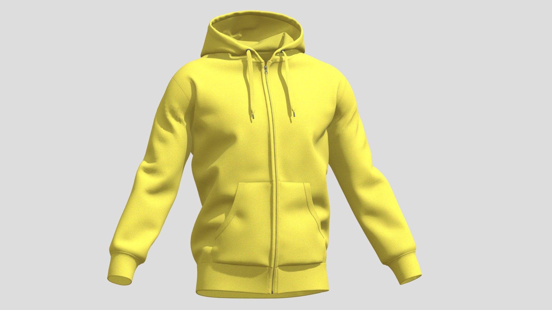 Hoodie Zip Yellow PBR Realistic - Buy Royalty Free 3D model by Frezzy ...