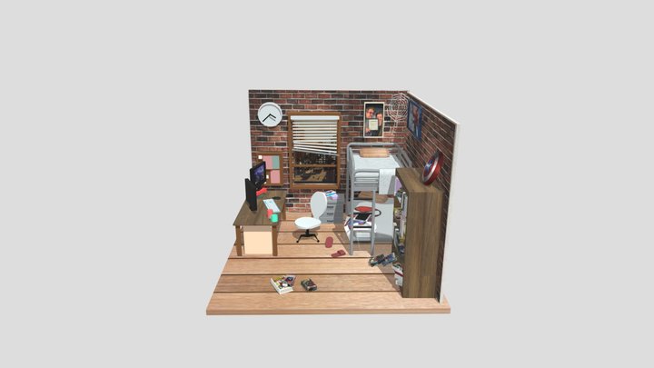1095448025 期中蜘蛛人房間 3D Model