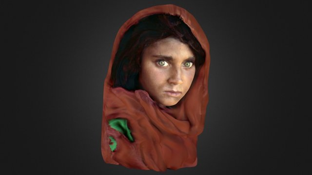 ” Afghan girl ” low poly , bottomless 3D Model