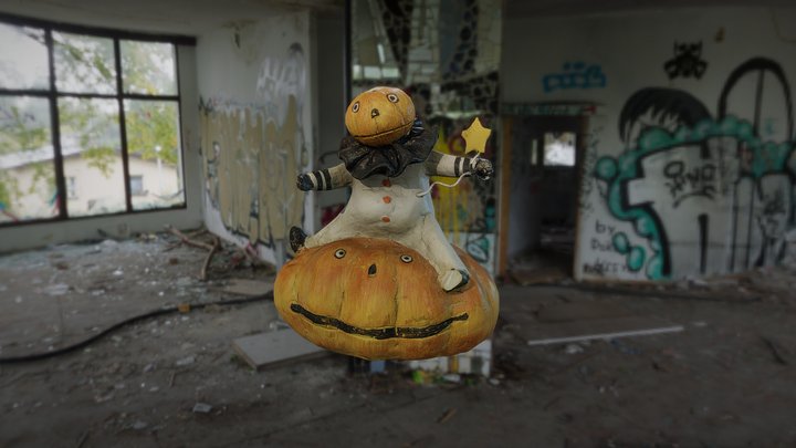 0002-08 Pumpkin Clown (High Poly) 3D Model