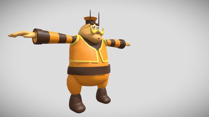 Деда Шер Лунтик II Grand Father Sher Moonzy 3D Model