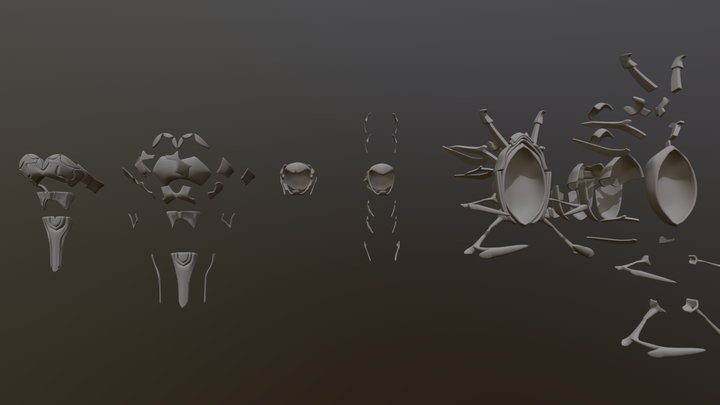 Blue Beetle 3D printable models part 1 3D Model