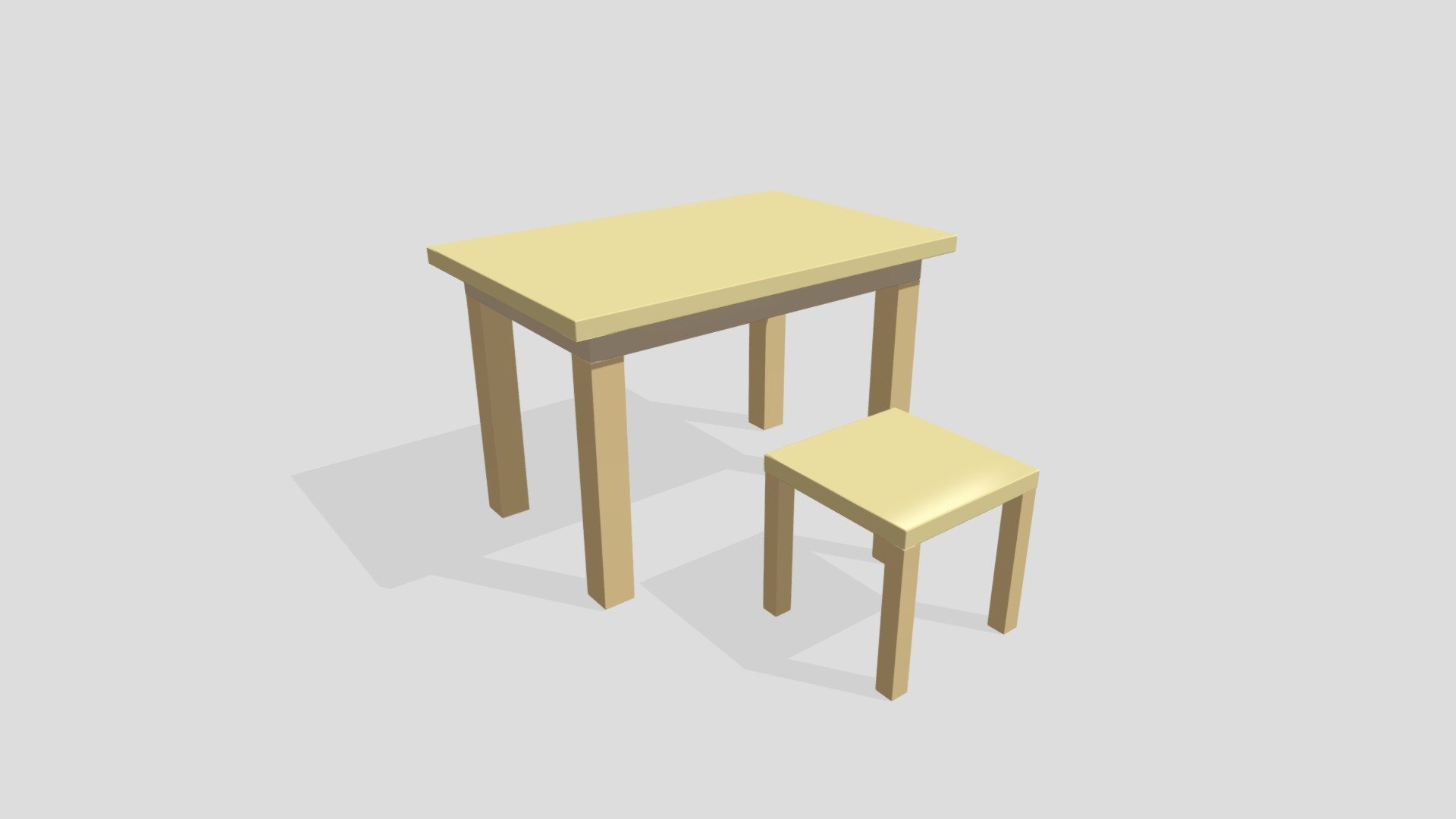 Lowpoly desk & chair