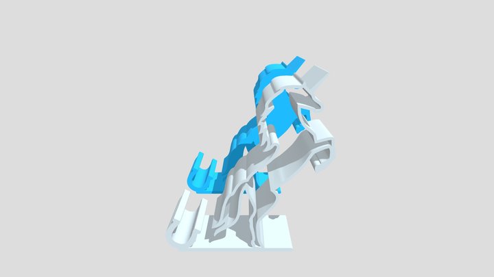 Unicorn Solid and Hollow Night Light 3D Model