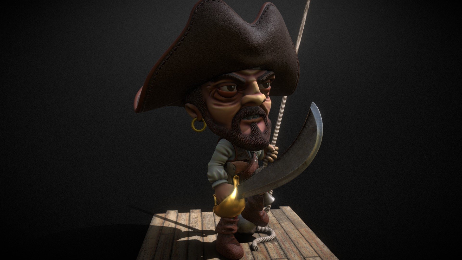 Little pirate Jack toy_style - 3D model by giobiancoFB [b8cf2f5 ...