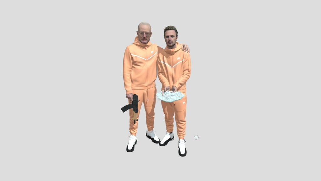 Jesse and Heisenberg Peach Tracksuit Robbers