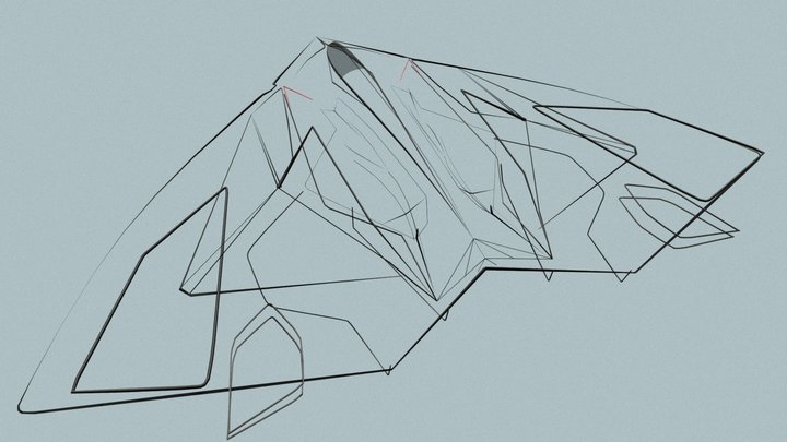 Butterfly | Structure Linework 3D Model