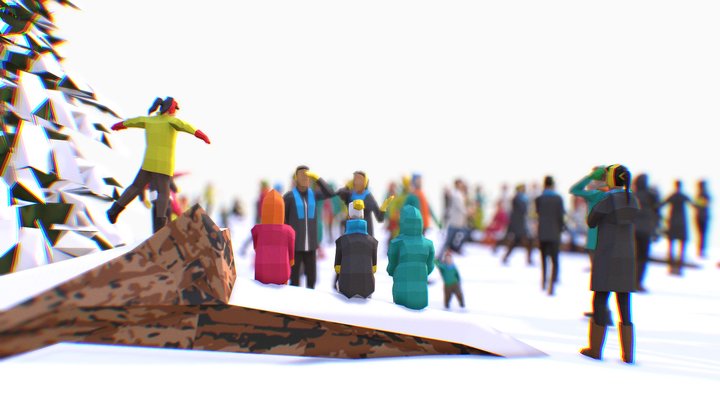 Winter People Pack 3D Model