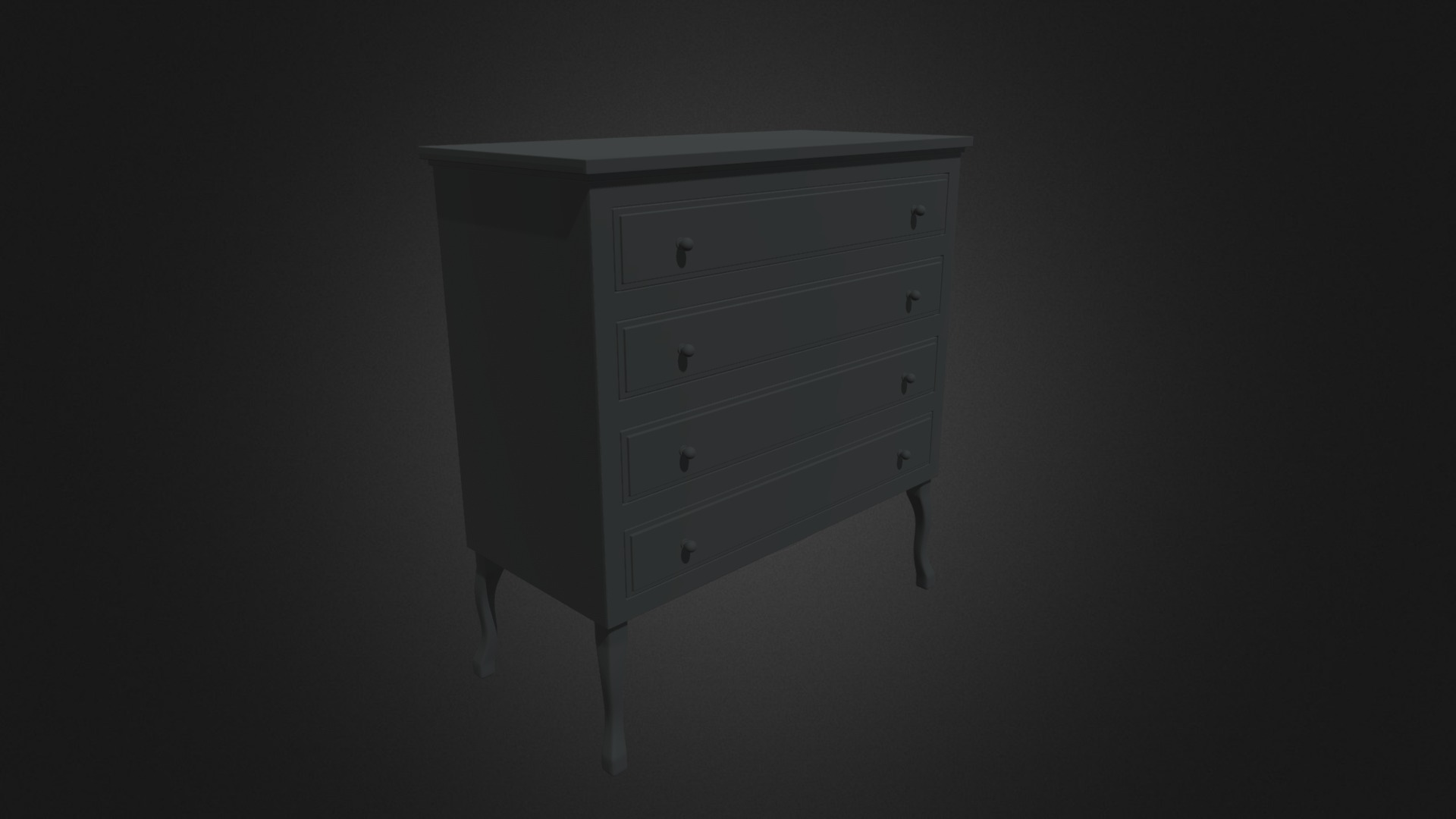 3D model Black Cabinet - This is a 3D model of the Black Cabinet. The 3D model is about a white cabinet with a wire.
