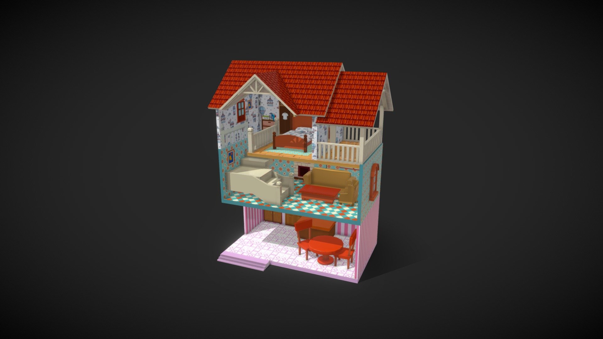 Doll House 3D model by Su_Peem [b8d528b] Sketchfab