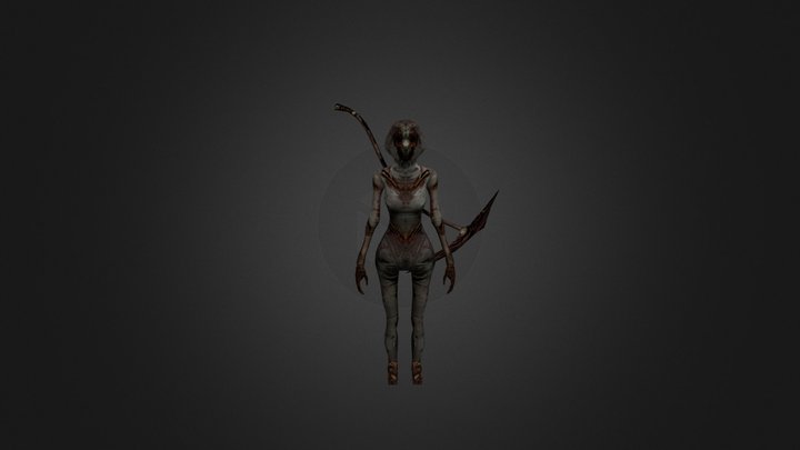 Banshee (Low poly horror monster) 3D Model