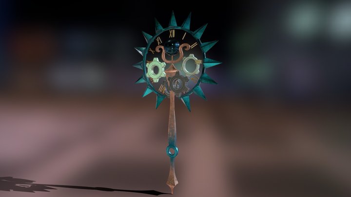 Clock Wand 3D Model