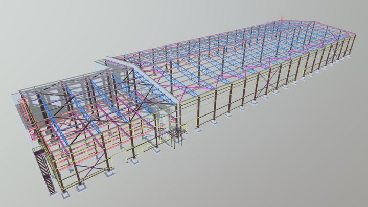 Industrial building 3D Model