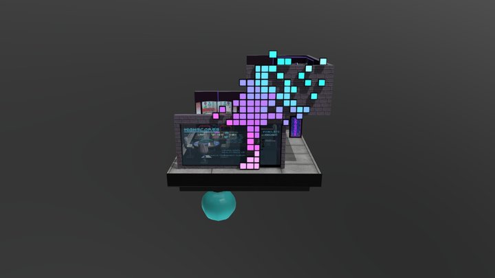 Final - Arcade Diorama 3D Model