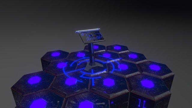 Sci-fi control panel alternative texture 3D Model