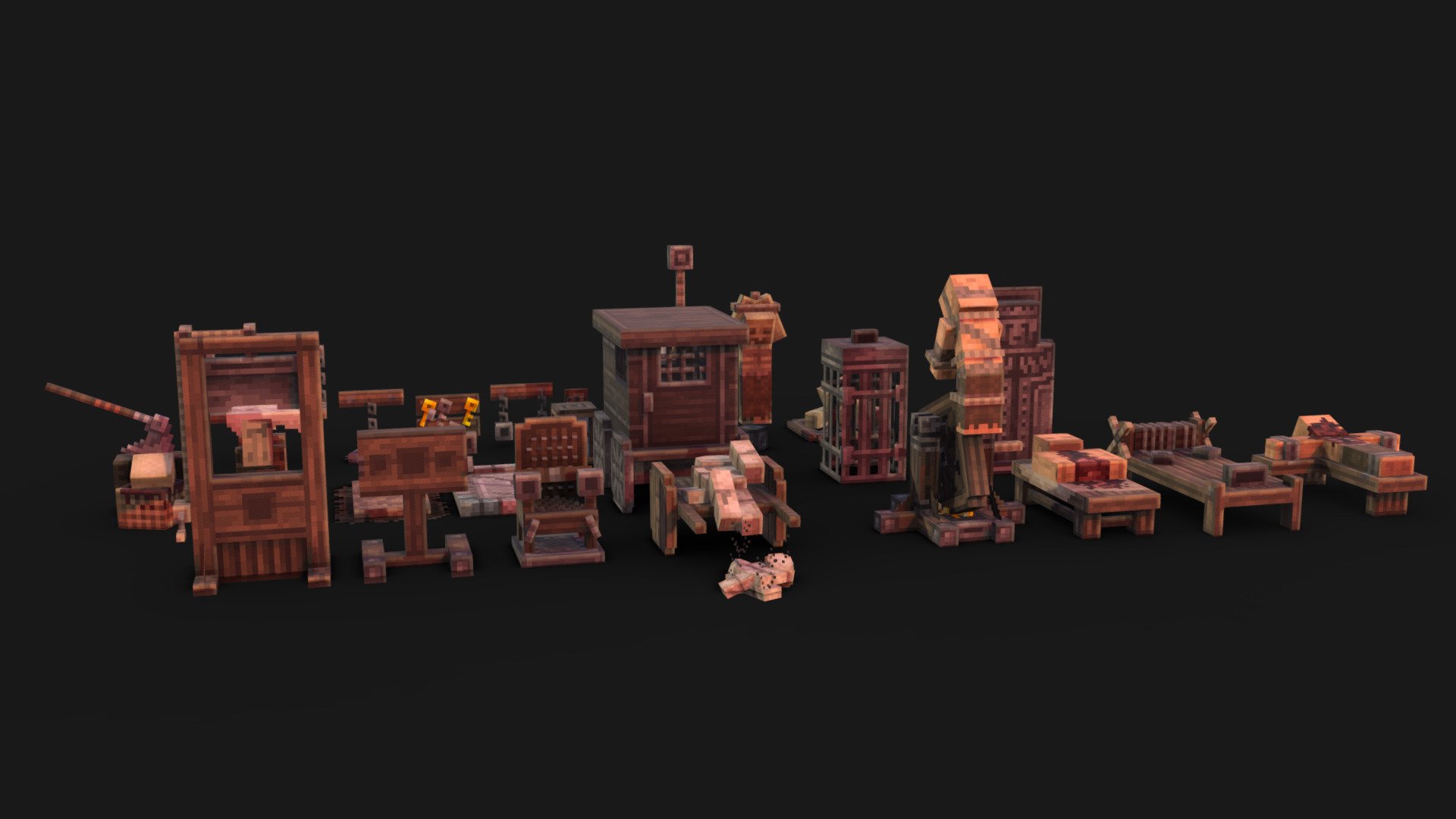 Minecraft - Medieval - Instruments of Torture - 3D model by NIIWORK ...