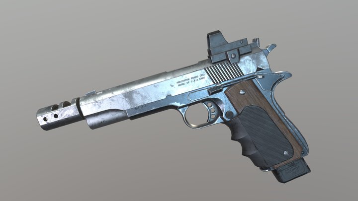 Modified colt 1911 pistol 3D Model