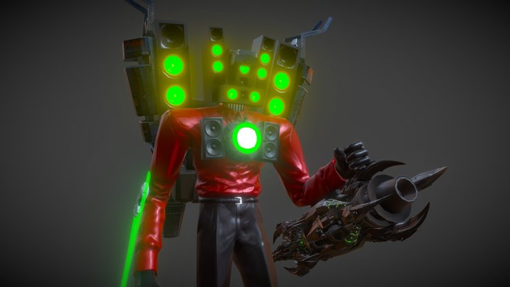 Secret agent powered titan speakerman – Gratis 3D-model STL