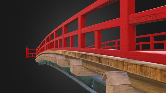 Spirited Away Bridge[Blender and GIMP] 3D Model