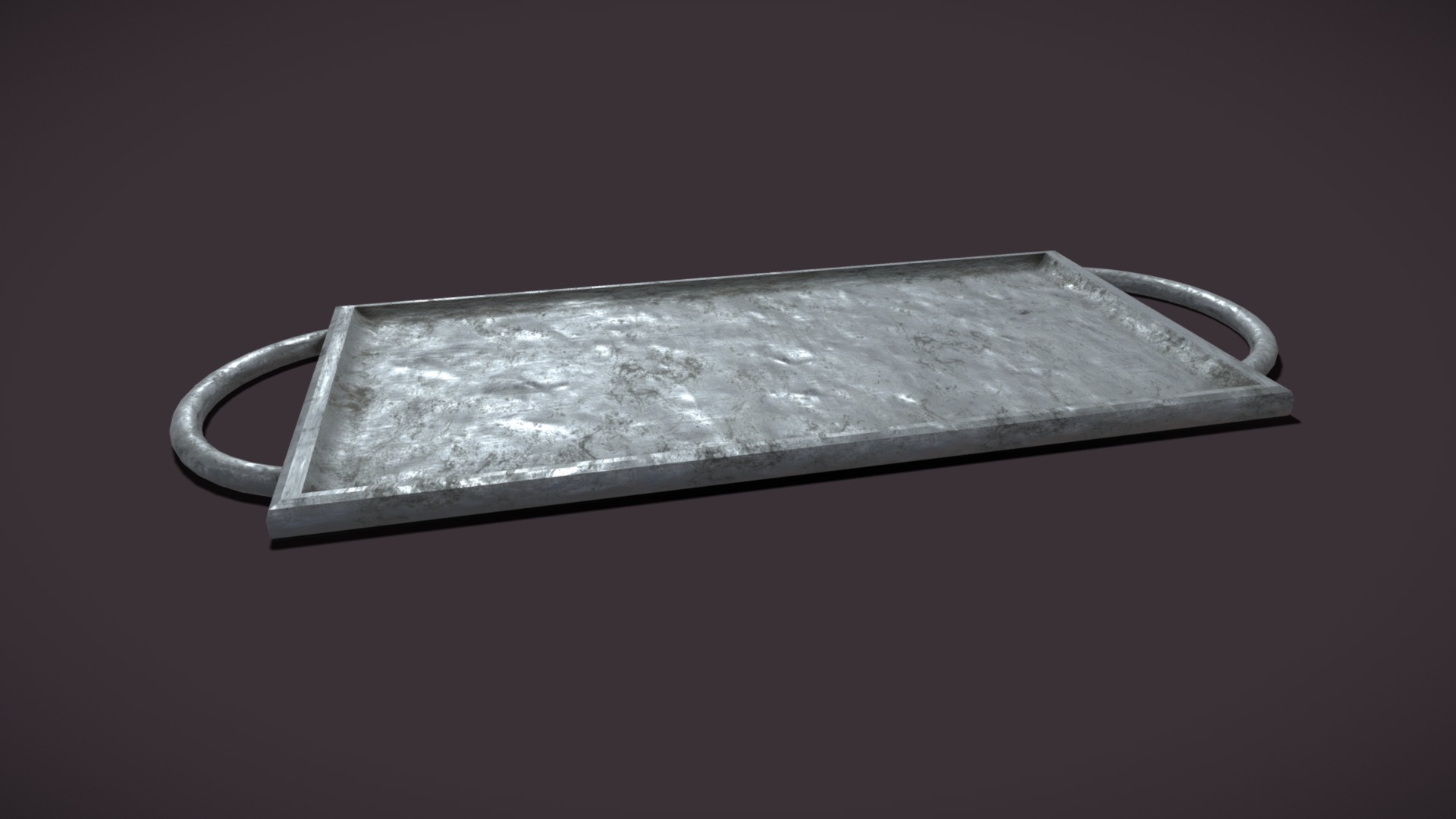 3D model Medieval Tavern Melamine - This is a 3D model of the Medieval Tavern Melamine. The 3D model is about a silver metal object.