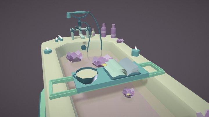 5 different baths 3D Model