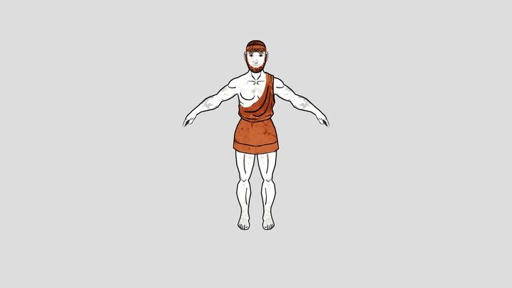 Greek Runner 3D Model