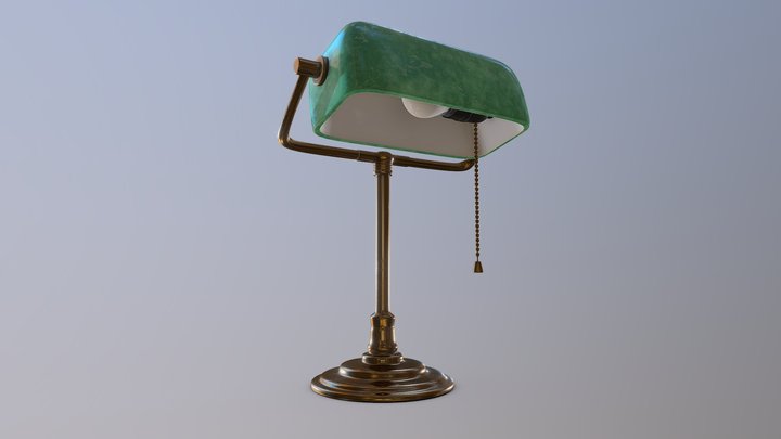 vintage desk lamp 3D Model