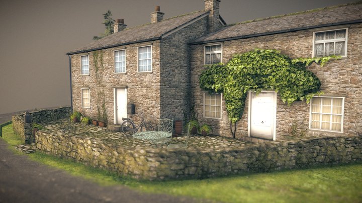 DAE 3D1 Diorama - Grandma's Garden 3D Model