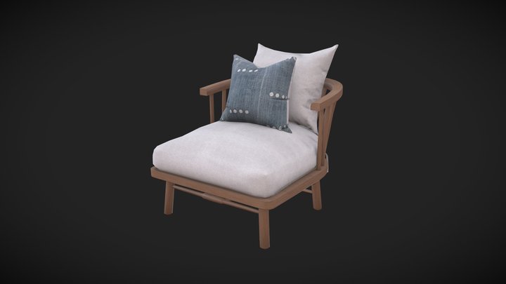 Bauer Accent Chair 3D Model