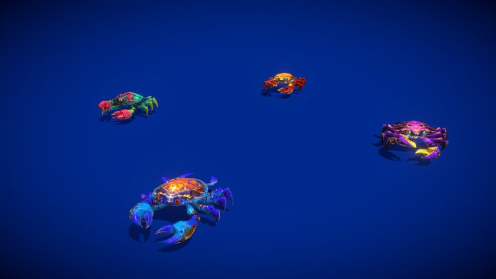 PBR Sea Crab 3D Model