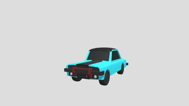 Cartoon car cartoon model rigged 3D Model