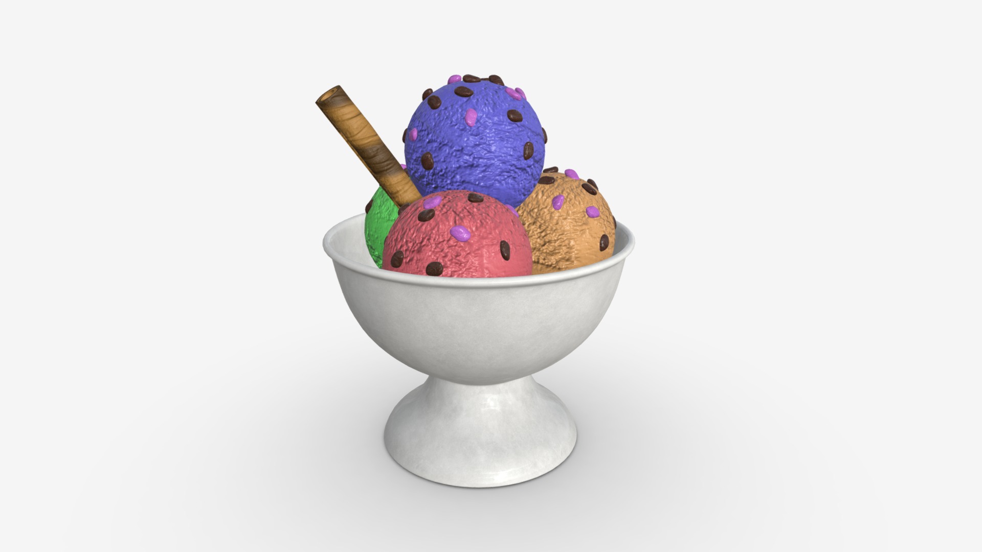 ice cream in marble bowl - Download Free 3D model by HQ3DMOD