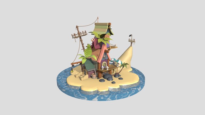 Isla Pirata 3D Model