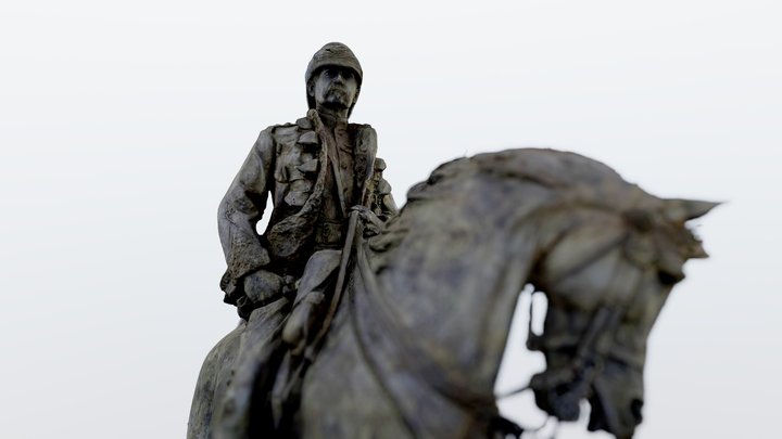 Field Marshal Earl Roberts Equestrian Statue 3D Model