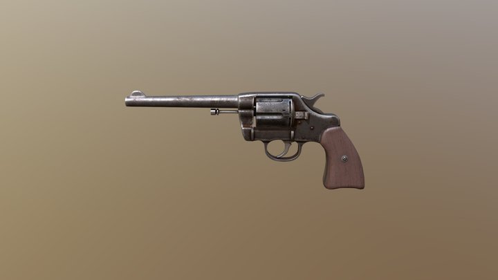 Colt Revolver 1903 3D Model