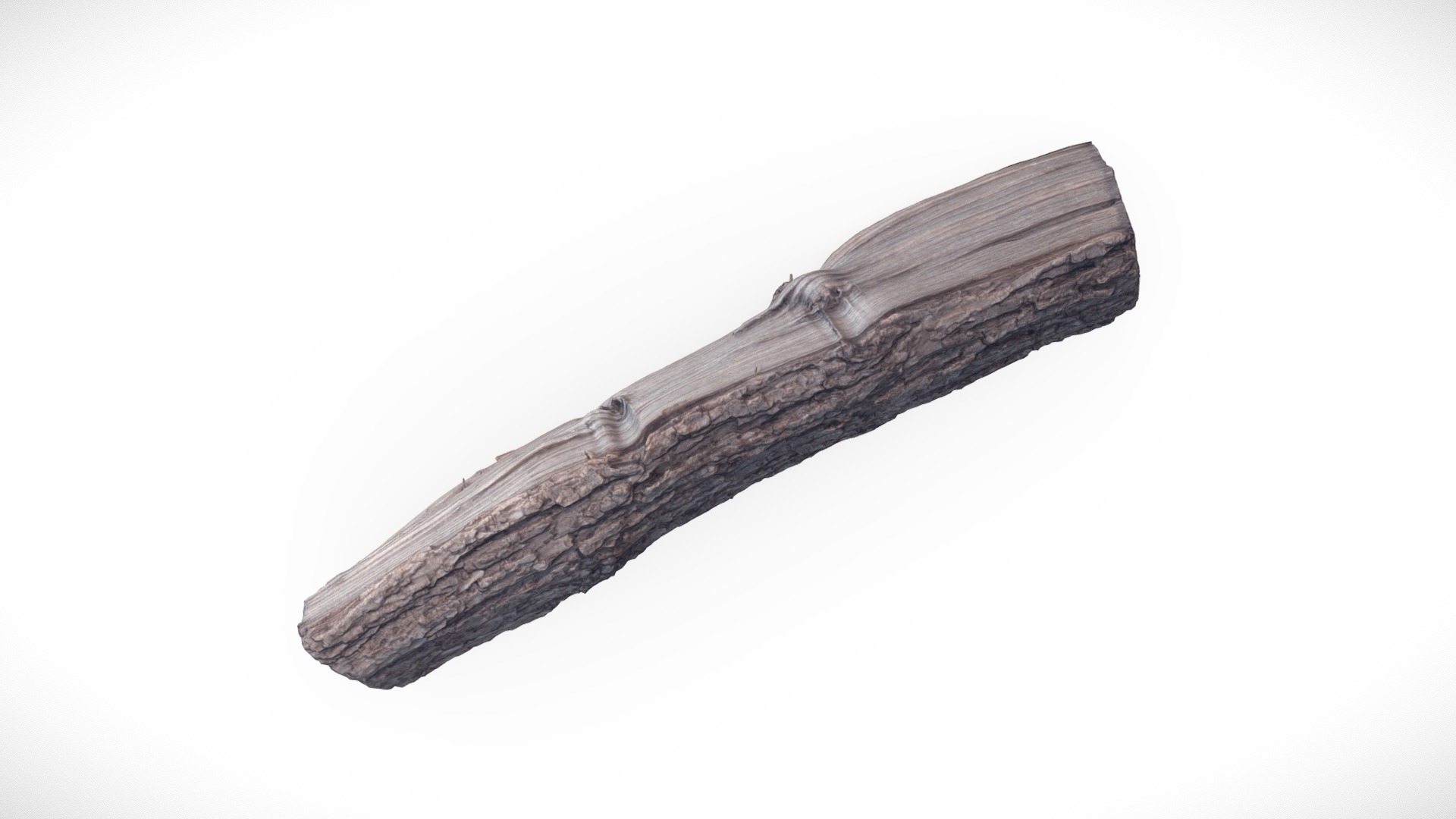 3D model Firewood - This is a 3D model of the Firewood. The 3D model is about a wood stick with a white background.
