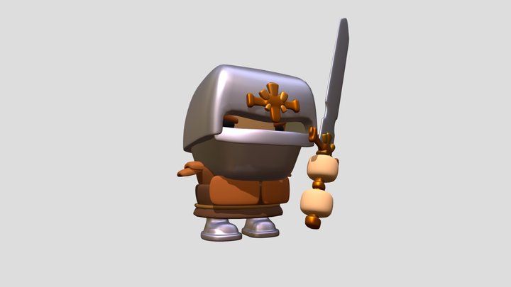RPG Knight Game Ready 3D Model