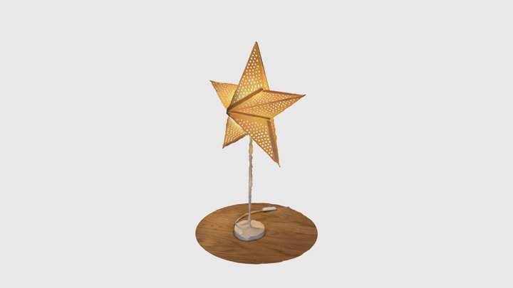 Shining star, julstjärna, winter decoration 3D Model
