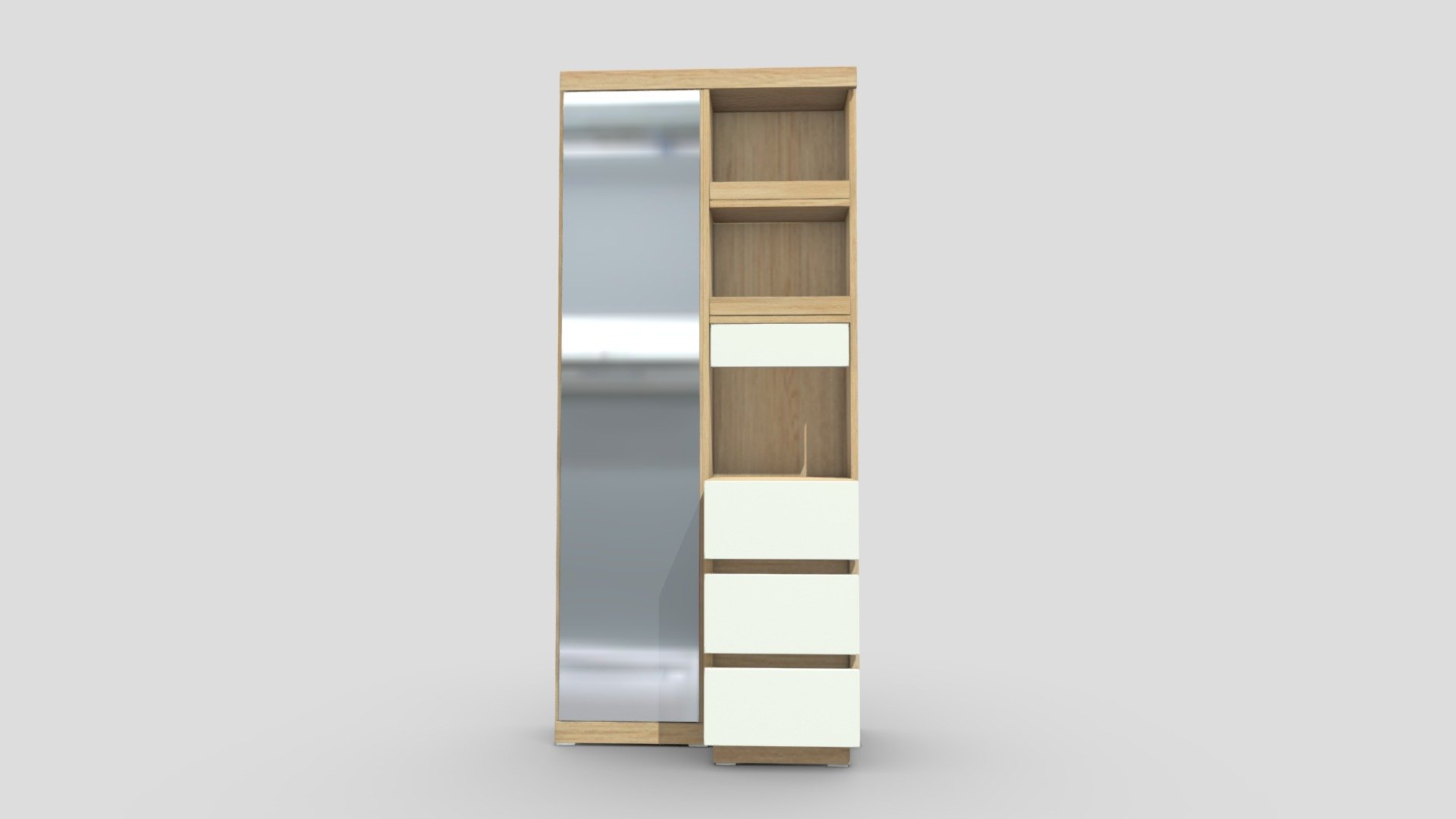 Diva full body mirror dressing table Buy Royalty Free 3D model by