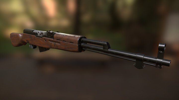 SKS Rifle 3D Model