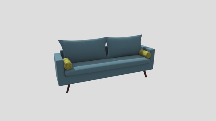 Mid-century Couch 3D Model