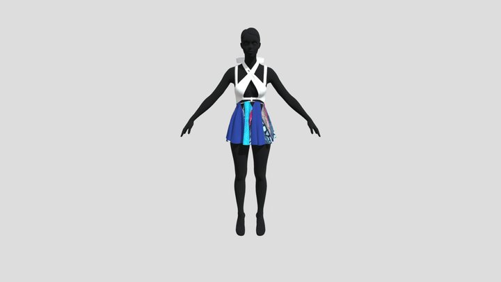 Adjustable Summer Dress 3D Model