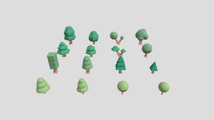 [Free] Trees Low Poly 3D Model