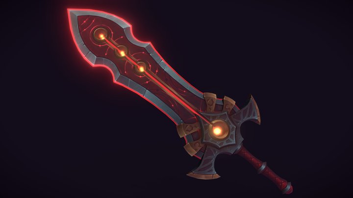 Weapon Handpainted Study By ZugZug Course 3D Model