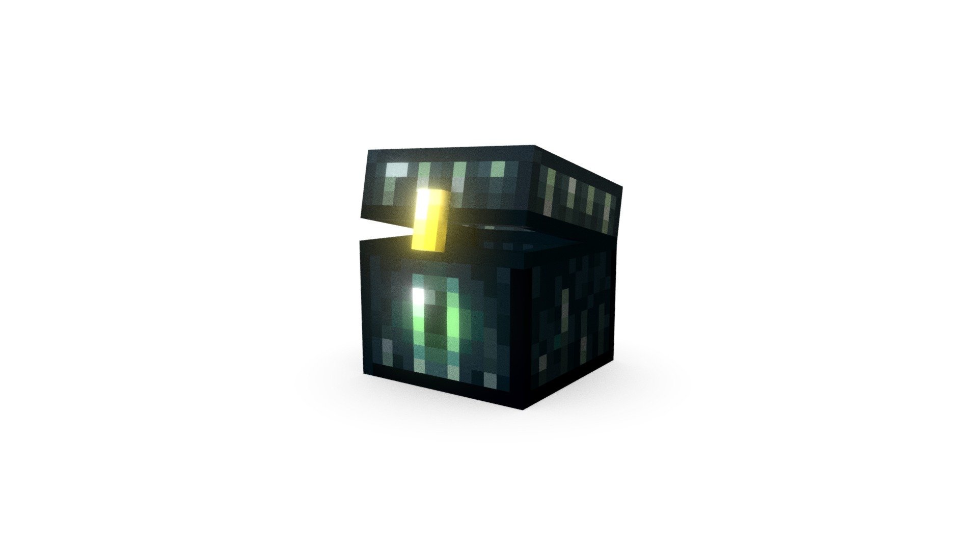 Pixel Art/Voxel Art (Minecraft Ender Chest) - Download Free 3D