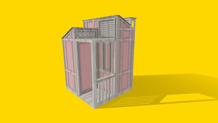 Casa de madera para niños 3D Model