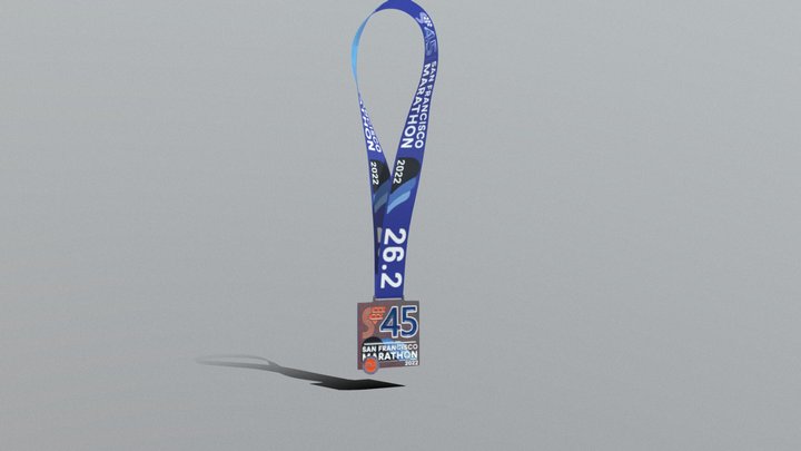 San Francisco Marathon 2022 Digital Medal 3D Model