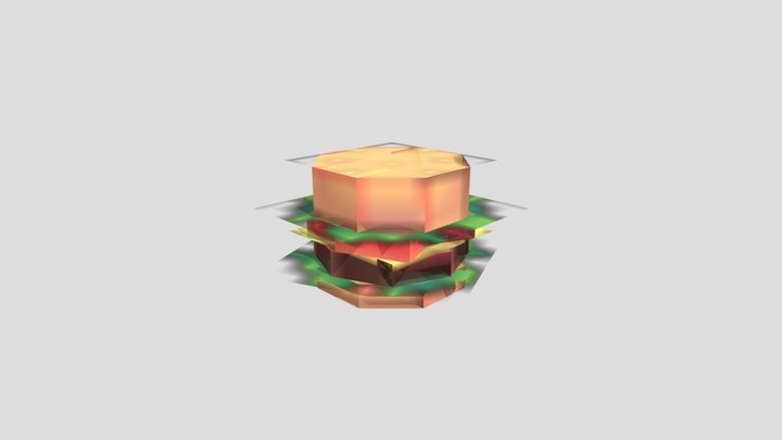 minecraft burger model 3d 3D Model