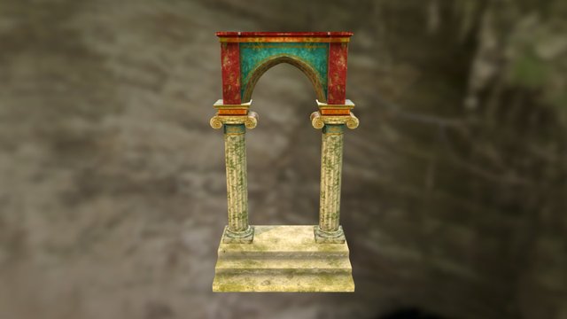 Greece Style Pilar Gate 3D Model